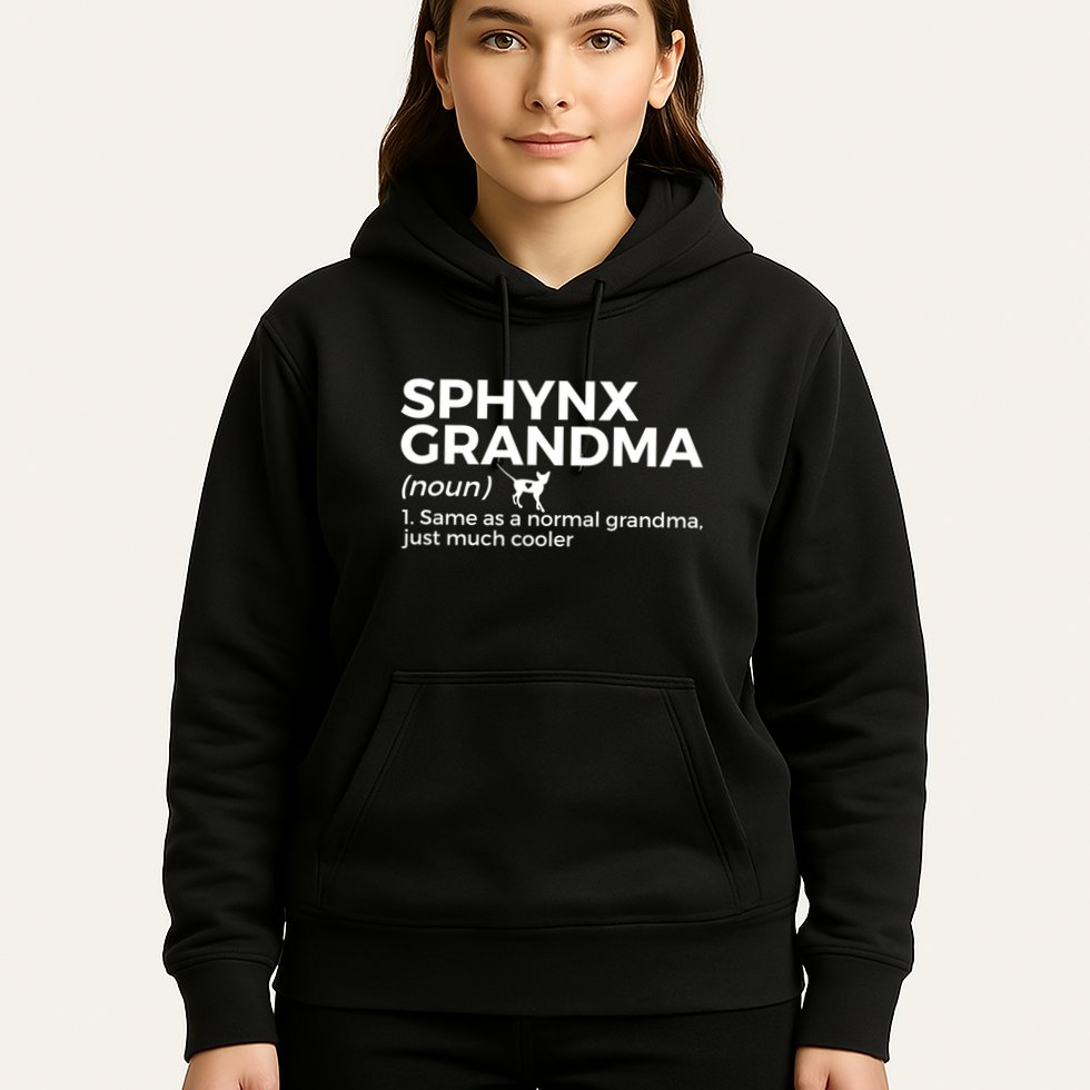 Sphynx Grandma Definition Funny Sphynx Cat Hoodie