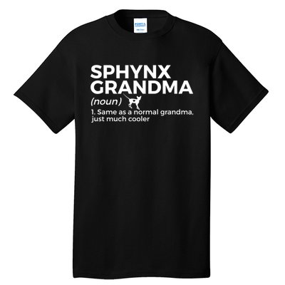 Sphynx Grandma Definition Funny Sphynx Cat Tall T-Shirt