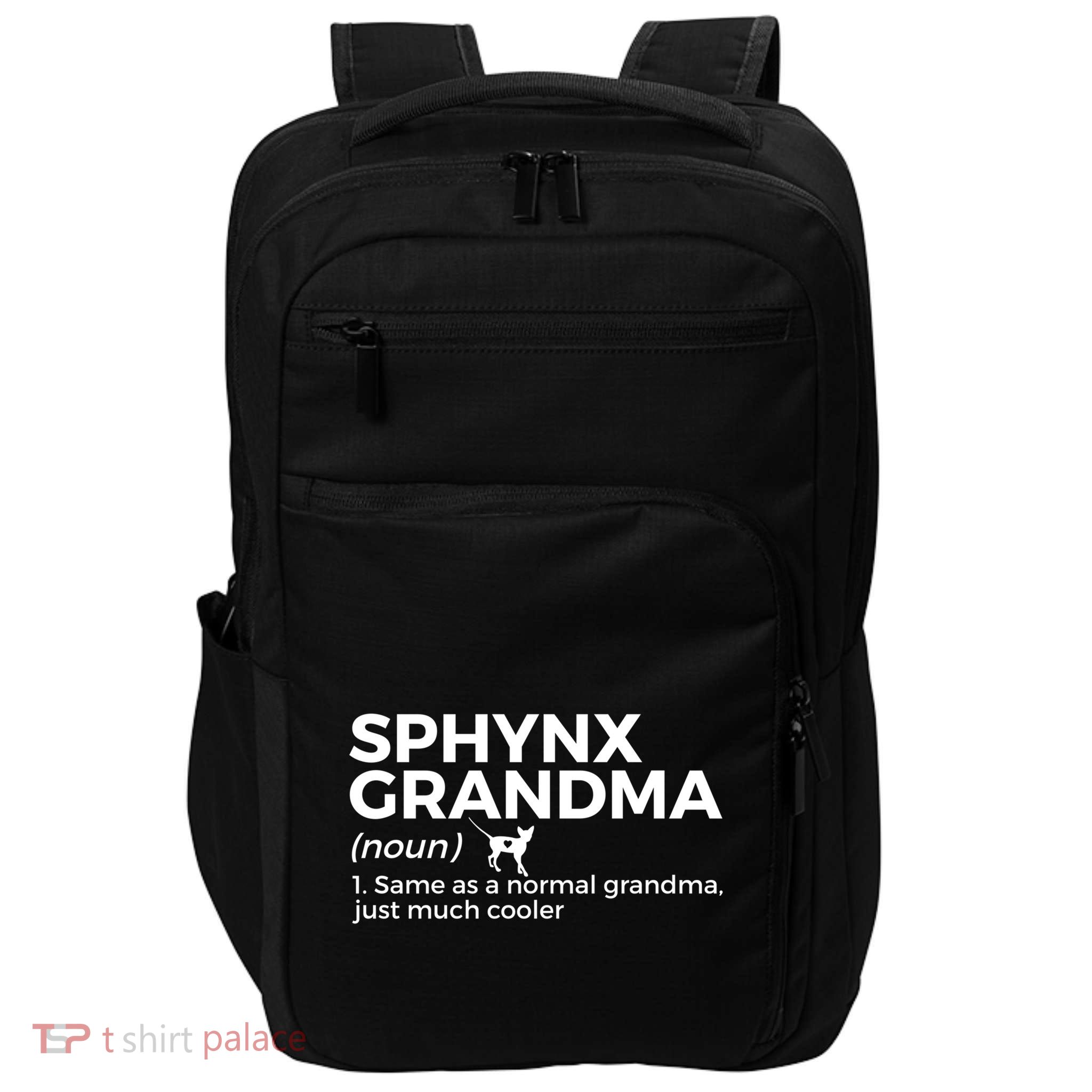 Sphynx Grandma Definition Funny Sphynx Cat Impact Tech Backpack