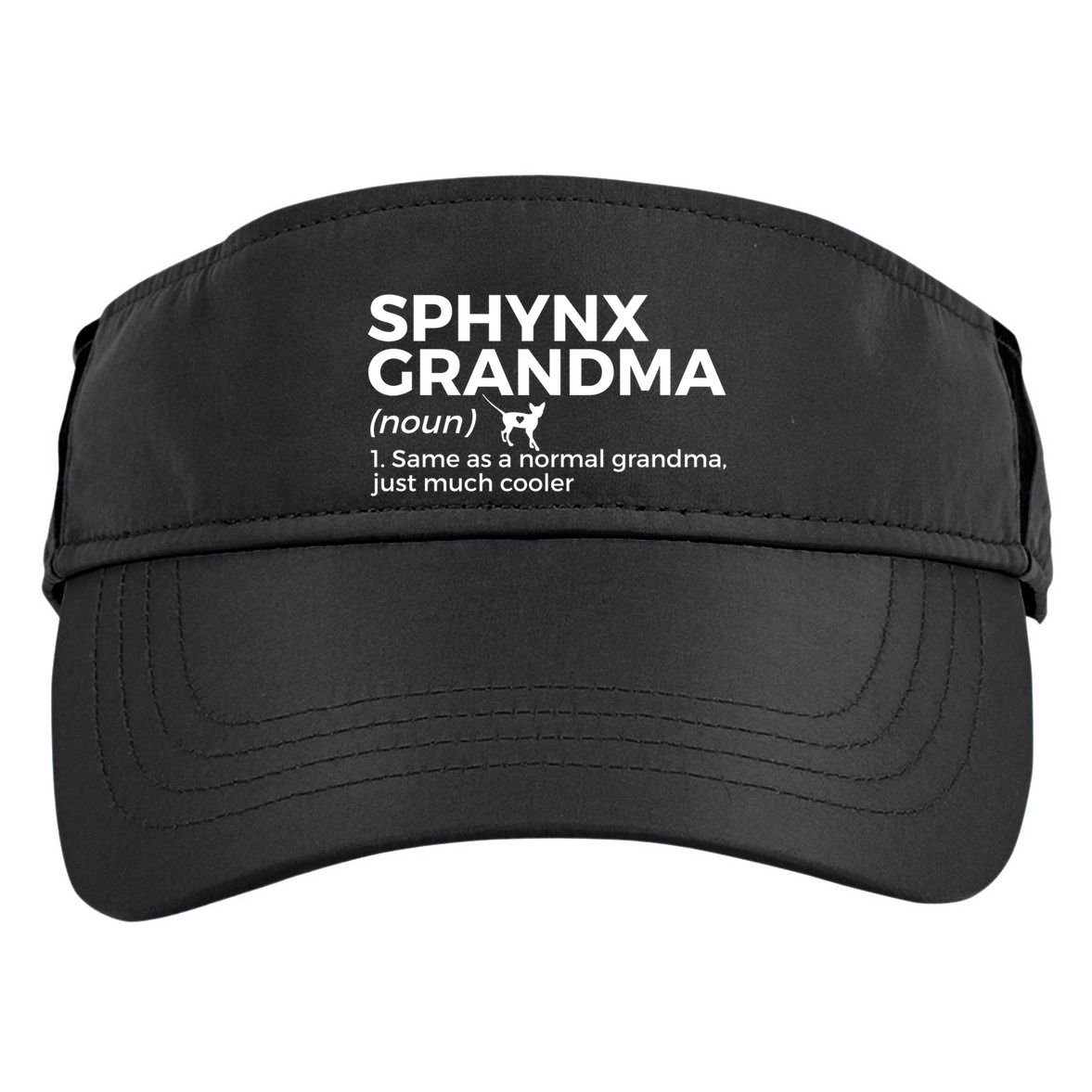 Sphynx Grandma Definition Funny Sphynx Cat Adult Drive Performance Visor