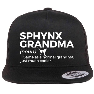 Sphynx Grandma Definition Funny Sphynx Cat Flatbill Hat