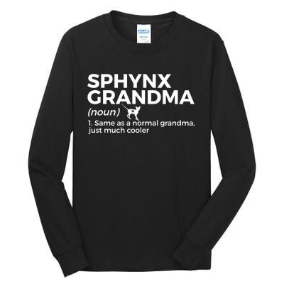 Sphynx Grandma Definition Funny Sphynx Cat Tall Long Sleeve T-Shirt