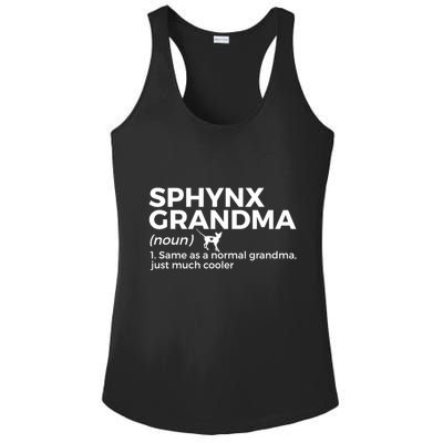 Sphynx Grandma Definition Funny Sphynx Cat Ladies PosiCharge Competitor Racerback Tank