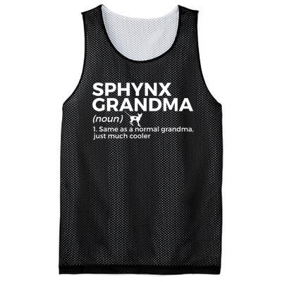 Sphynx Grandma Definition Funny Sphynx Cat Mesh Reversible Basketball Jersey Tank