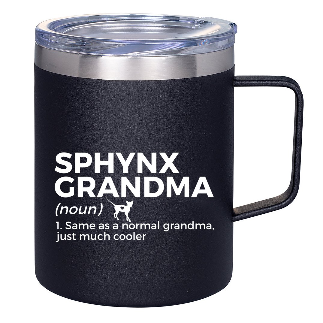 Sphynx Grandma Definition Funny Sphynx Cat 12oz Stainless Steel Coffee Mug