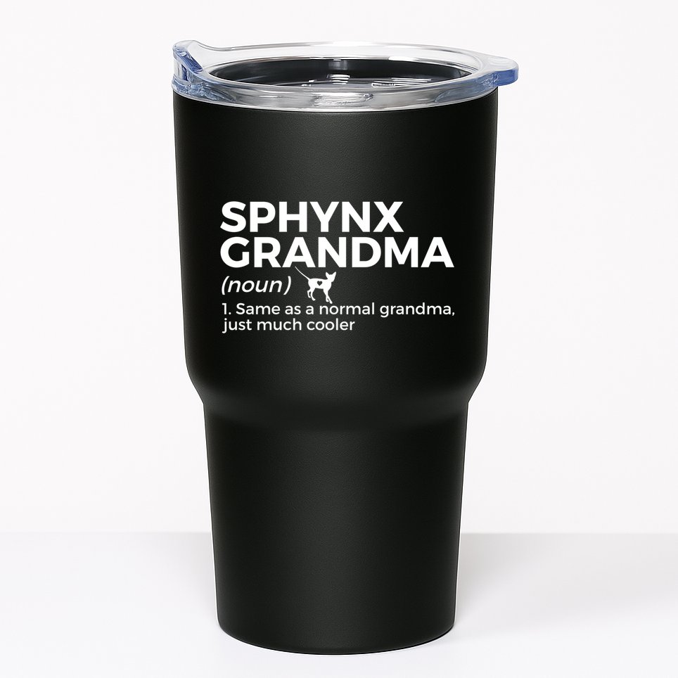 Sphynx Grandma Definition Funny Sphynx Cat Tumbler