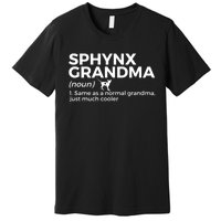 Sphynx Grandma Definition Funny Sphynx Cat Premium T-Shirt