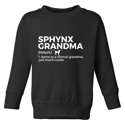 Sphynx Grandma Definition Funny Sphynx Cat Toddler Sweatshirt