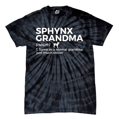 Sphynx Grandma Definition Funny Sphynx Cat Tie-Dye T-Shirt