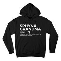 Sphynx Grandma Definition Funny Sphynx Cat Tall Hoodie