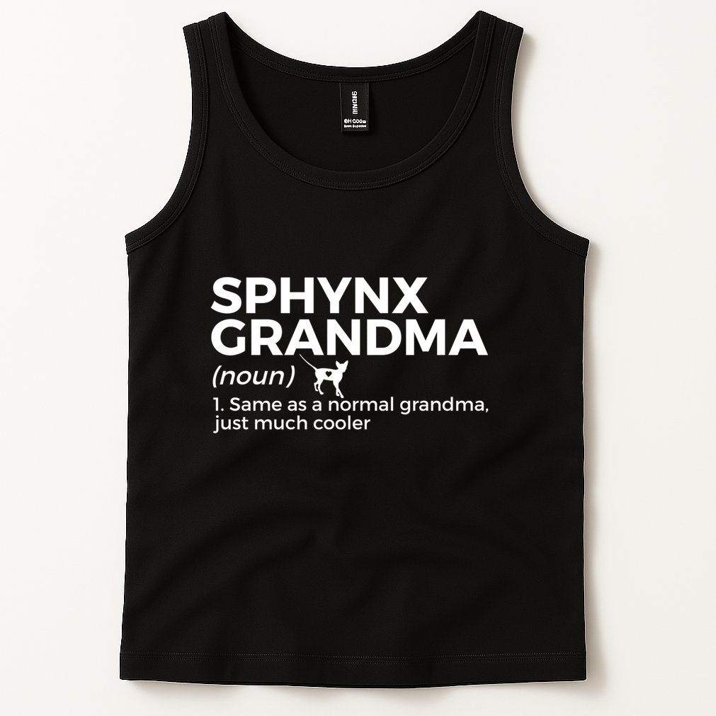 Sphynx Grandma Definition Funny Sphynx Cat Tank Top