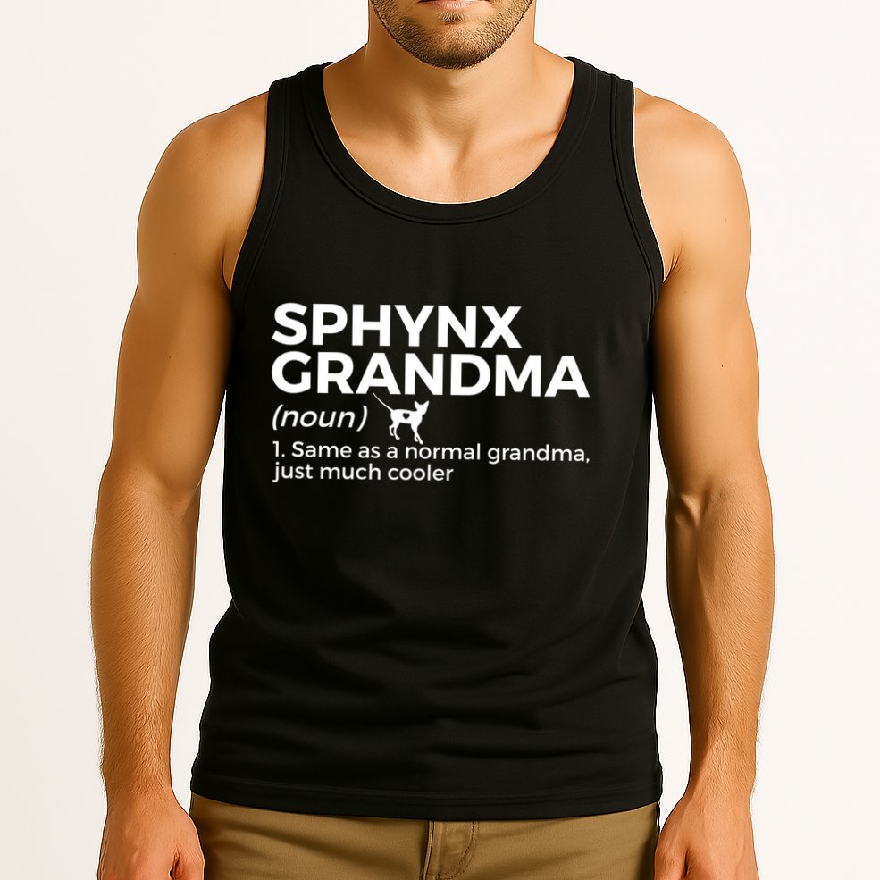Sphynx Grandma Definition Funny Sphynx Cat Tank Top