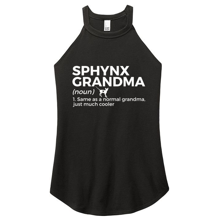 Sphynx Grandma Definition Funny Sphynx Cat Women's Perfect Tri Rocker Tank