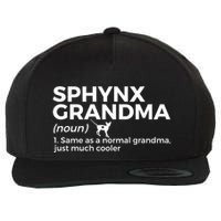 Sphynx Grandma Definition Funny Sphynx Cat Wool Snapback Cap