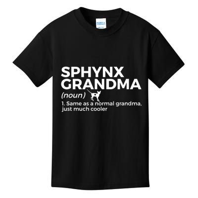 Sphynx Grandma Definition Funny Sphynx Cat Kids T-Shirt