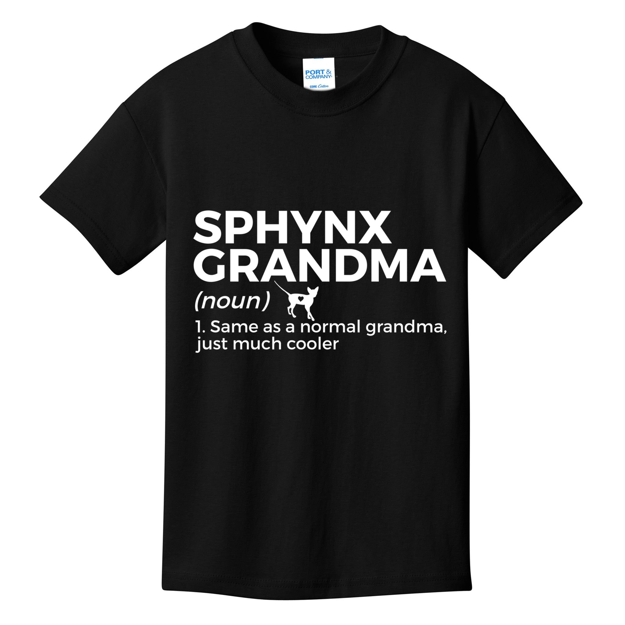 Sphynx Grandma Definition Funny Sphynx Cat Kids T-Shirt