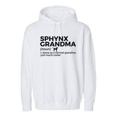 Sphynx Grandma Definition Funny Sphynx Cat Garment-Dyed Fleece Hoodie