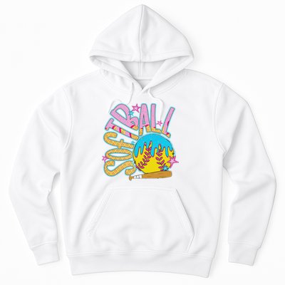 Softball Game Day Drip Ice Cream Drip Softball Hoodie