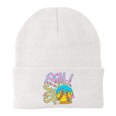 Softball Game Day Drip Ice Cream Drip Softball Beanie