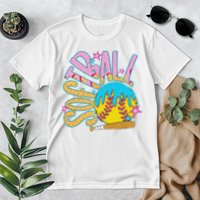 Softball Game Day Drip Ice Cream Drip Softball Premium T-Shirt