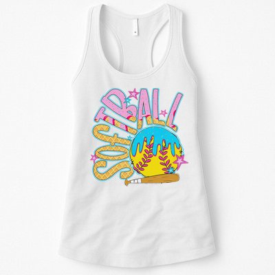 Softball Game Day Drip Ice Cream Drip Softball Womens Tank Top