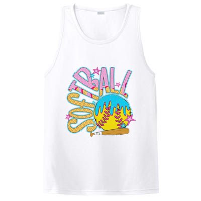 Softball Game Day Drip Ice Cream Drip Softball PosiCharge Competitor Tank