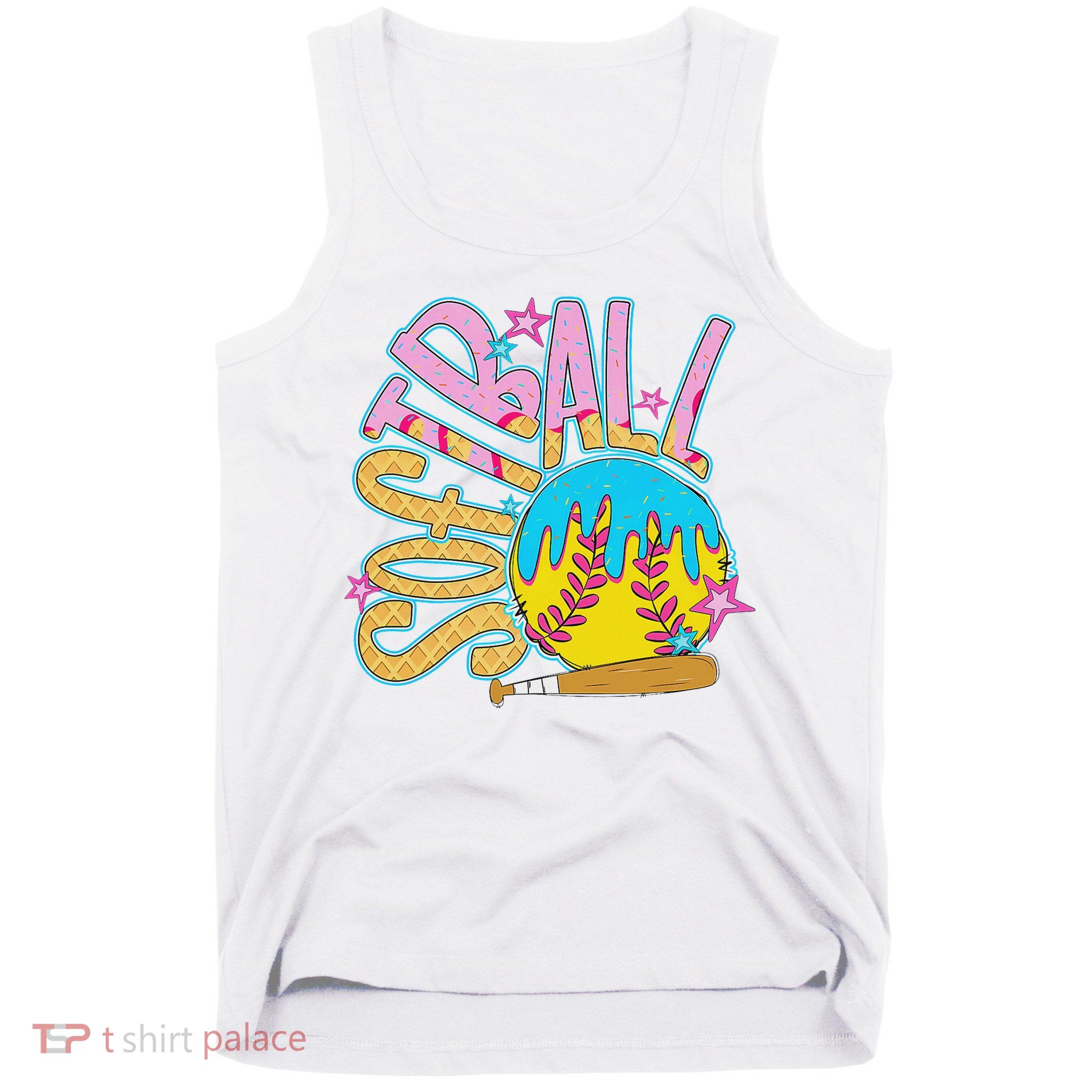 Softball Game Day Drip Ice Cream Drip Softball Tank Top