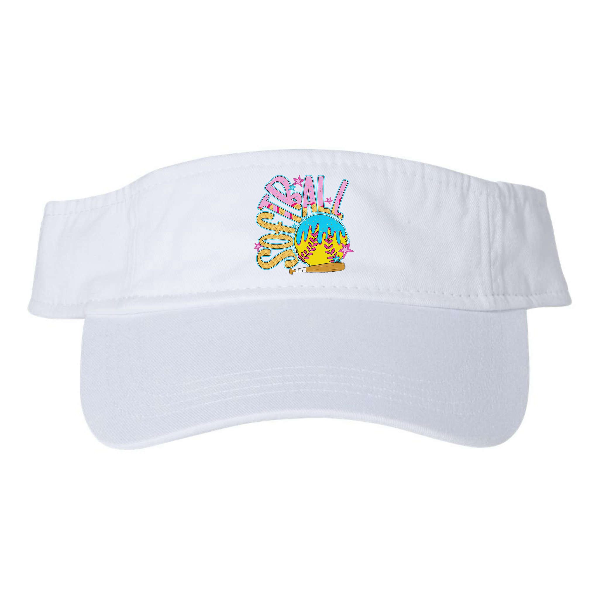 Softball Game Day Drip Ice Cream Drip Softball Visor
