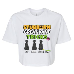 Stubborn Great Dane Tricks I Dog Lover I Funny Great Dane Bella+Canvas Jersey Crop Tee