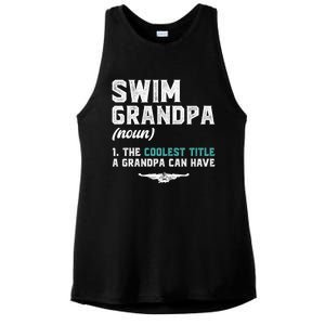 Swim Grandpa Definition Swimming Grandpa Swimmer Grandpa Funny Gift Ladies PosiCharge Tri-Blend Wicking Tank