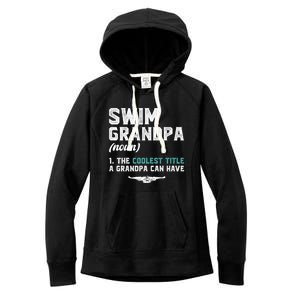 Swim Grandpa Definition Swimming Grandpa Swimmer Grandpa Funny Gift Women's Fleece Hoodie