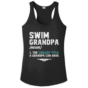 Swim Grandpa Definition Swimming Grandpa Swimmer Grandpa Funny Gift Ladies PosiCharge Competitor Racerback Tank