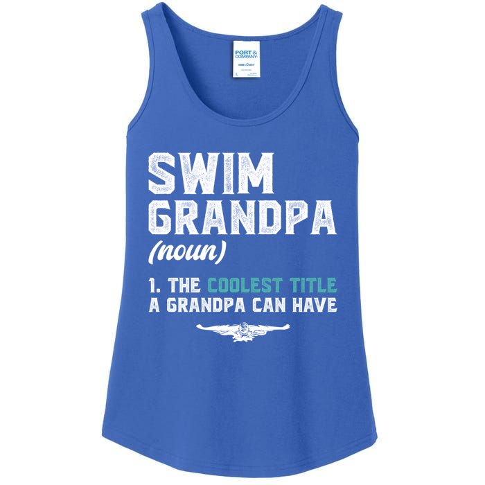 Swim Grandpa Definition Swimming Grandpa Swimmer Grandpa Funny Gift Ladies Essential Tank