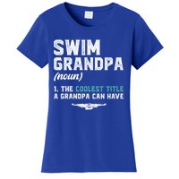 Swim Grandpa Definition Swimming Grandpa Swimmer Grandpa Funny Gift Women's T-Shirt