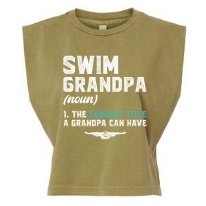 Swim Grandpa Definition Swimming Grandpa Swimmer Grandpa Funny Gift Garment-Dyed Women's Muscle Tee