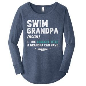 Swim Grandpa Definition Swimming Grandpa Swimmer Grandpa Funny Gift Women's Perfect Tri Tunic Long Sleeve Shirt