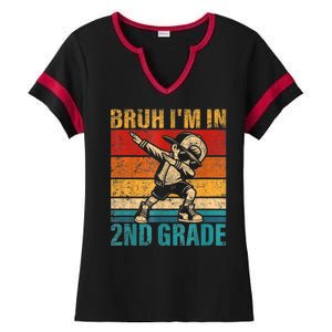 Second Grade Dabbing Boy Bruh IM In 2nd Grade Student Ladies Halftime Notch Neck Tee