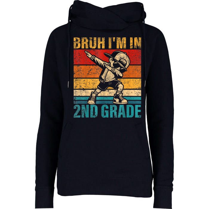 Second Grade Dabbing Boy Bruh IM In 2nd Grade Student Womens Funnel Neck Pullover Hood