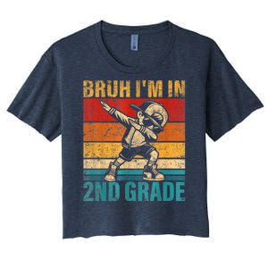 Second Grade Dabbing Boy Bruh IM In 2nd Grade Student Women's Crop Top Tee