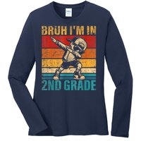 Second Grade Dabbing Boy Bruh IM In 2nd Grade Student Ladies Long Sleeve Shirt