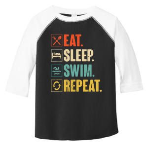 Swimmer Gift Eat Sleep Swim Repeat Swimming Toddler Fine Jersey T-Shirt