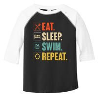 Swimmer Gift Eat Sleep Swim Repeat Swimming Toddler Fine Jersey T-Shirt