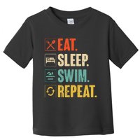 Swimmer Gift Eat Sleep Swim Repeat Swimming Toddler T-Shirt