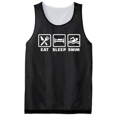 Swimmer Gift Eat Sleep Swim Repeat Swimming Mesh Reversible Basketball Jersey Tank