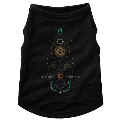Sacred Geometry Earth Sun And Moon Doggie Tank