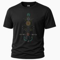 Sacred Geometry Earth Sun And Moon Cooling Performance Crew T-Shirt