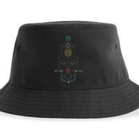 Sacred Geometry Earth Sun And Moon Sustainable Bucket Hat