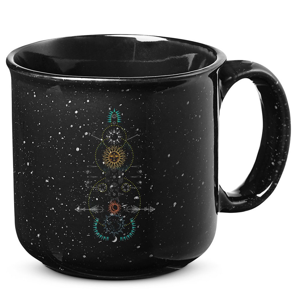 Sacred Geometry Earth Sun And Moon 15oz Campfire Ceramic Mug