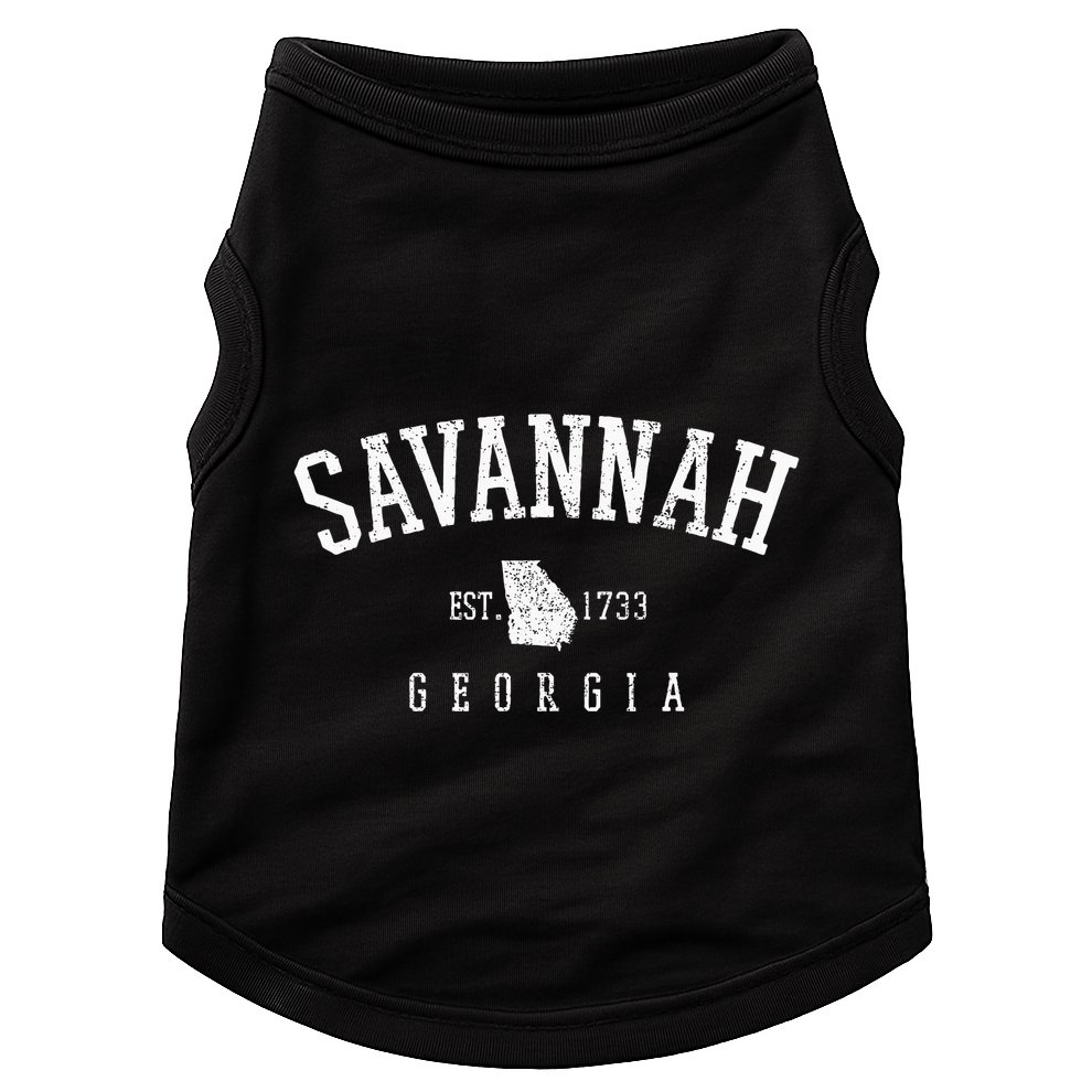 Savannah Georgia Est. 1733 Vintage Doggie Tank