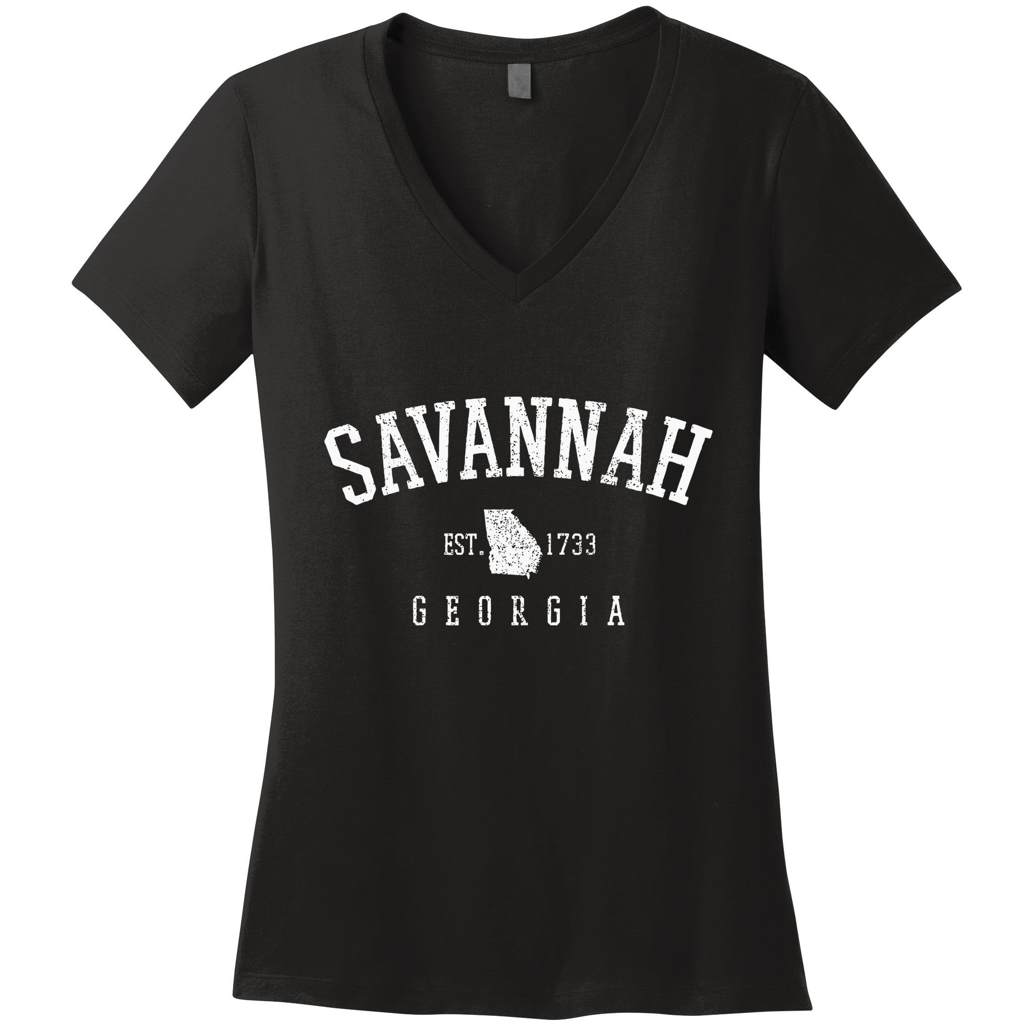 Savannah Georgia Est. 1733 Vintage Women's V-Neck T-Shirt